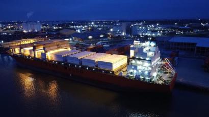 M/V Saga Fram docked in Moerdijk