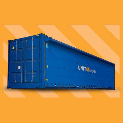 Fácil acceso con el contenedor con lona lateral de UNIT45